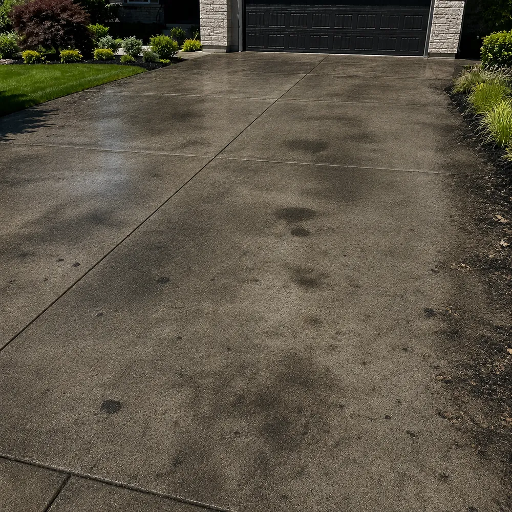 Before and after Concrete Washing
