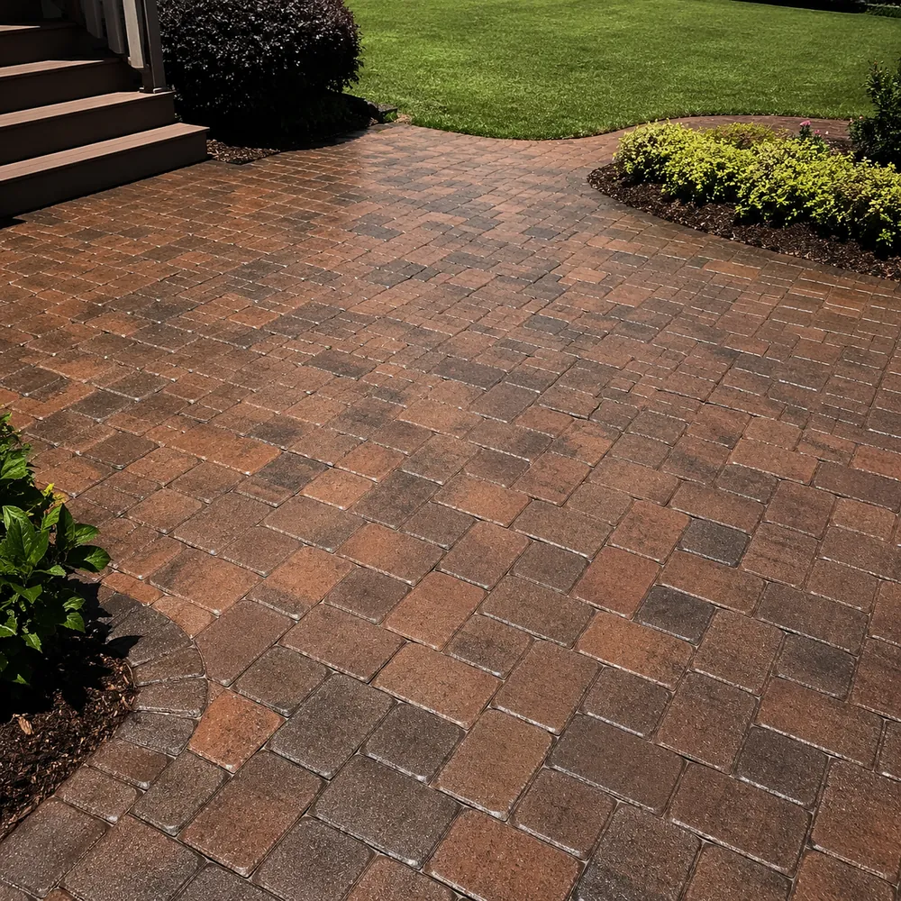 Before and after Patio Washing